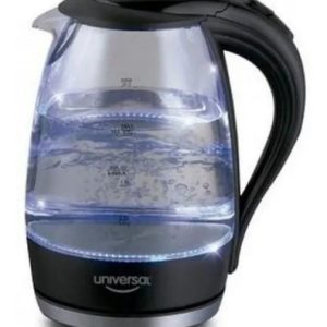 Tetera Universal 1,7 Litros Hervidora De Agua Jarra Vidrio Negro