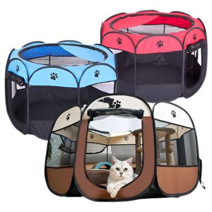 Casa De Juegos Portátil Y Plegable Para Mascotas, Perros, Gatos Y Perros, Color Azul