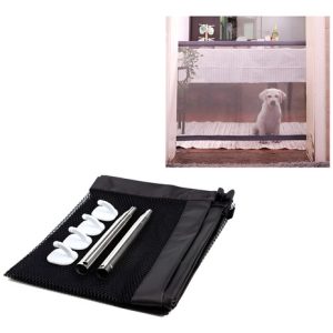 Puerta Retráctil De Nylon Para Protección De Perros M 1.1, Color Negro