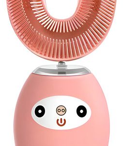 Cepillo De Dientes Electrico En Forma De U Niños Ultrasonico Color Rosa