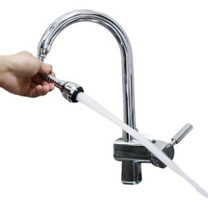 Extensor Flexible Para Grifo De Agua Manguera Plateado Brillante