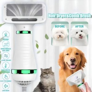 Cepillo Secador Eléctrico Uyu 2 En 1 Perro Gato Quitapelos