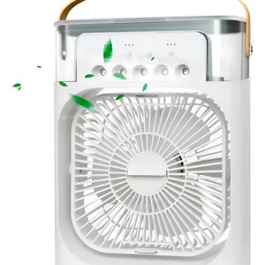 Ventilador De Mesa Genérica Mini Ventilador Usb Con 3 Palas De Plástico Color Verde Estructura Color Verde Musgo, 21cm De Diámetro 5