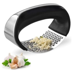 Amasadora Manual De Ajo Robusta Y Funcional, Color: Negro