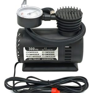 Compresor De Aire Vehiculos Ciclas Inflador Neumaticos Color Negro