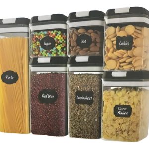 Set De 7 Contenedores Hermeticos De Plastico Cocina Despensa