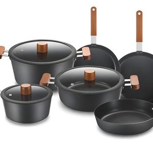 Batería Juego Ollas Schaffhausen 9 Piezas Color Negro