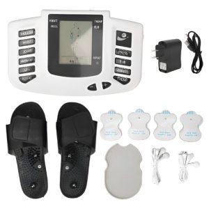 Masajeador Corporal Pulso Terapia Acupuntura 4 Electrodos Blanco