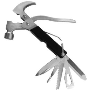 Martillo Multifunción 18 En 1 De Acero Serrucho Cuchillo