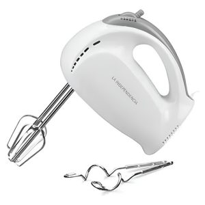 Batidora Electrica De Mano 120w 5 Velocidades 2 Batidores Color Blanco Frecuencia 60hz 110v
