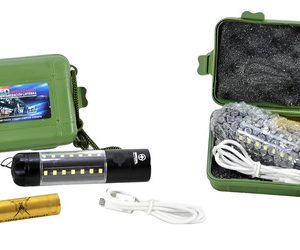 Linterna Tactica Metálica Luz Led 360º Linterna Táctico Negro Led Blanca