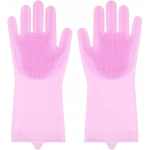 Guantes Silicona Par Lavar Loza Limpiar Baño Multiusos Magic Brush