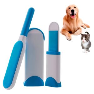 Cepillo Removedor De Pelo Y Pelusas Mascotas Perros Y Gatos Color Azul