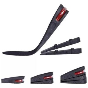 Plantillas Aumento Altura Estatura 3-7cm Zapatos Color Negro Tamaño De La Plantilla Ajustable