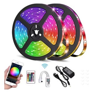 Cinta Led Rgb 10 Metros Multicolor Con Control Remoto X2 Multicolor