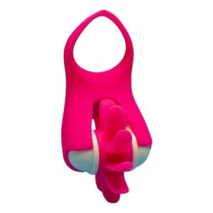 Anillo Vibrador Con Rueda Giratoria Rosa