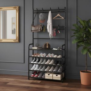 Estante Organizador Blanco 5 Niveles Rack Arara Porta Sapatos 80x170 Cm