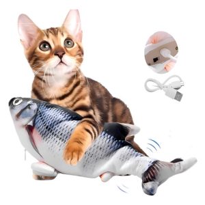 Pescado Juguete Usb Gato Ejercicio Interactivo Catnip Juguet Color Sardina