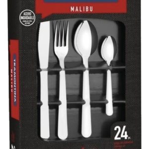 Juego De Cubiertos Tramontina 24 Piezas Acero Inoxidable  Gris