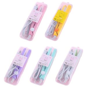 Plancha Mini Viajera Para Cabello De Ceramica Color Celeste