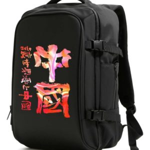 Maleta Morral Con Pantalla Led Con Movimiento Usb Negro Liso