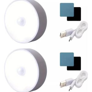 Lampara Recargable Apagado Automático Usb Luz Led Blanca Blanco Blanco