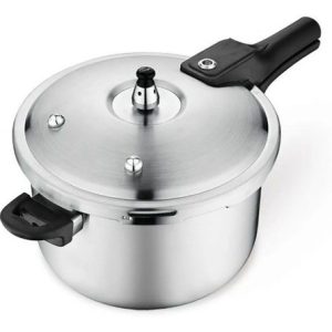 Olla A Presión Home Elements 4.2 Litros En Acero Inoxidable Plateado