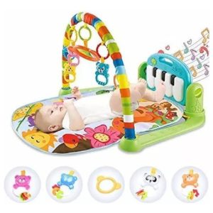 Gimnasio Para Bebés Piano Infantil Grande Multifuncional Gris