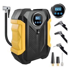 Mini Compresor De Aire Digital Para Auto Con Lampara Led 12v Rojo 0