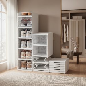 Zapatero Organizador Plegable Armario De 6 Niveles  Blanco
