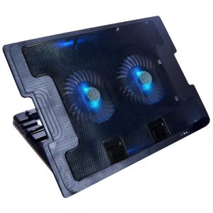 Base Refrigerante Cooling Pad 638a, 5 Niveles 2 Ventiladores Color Negro