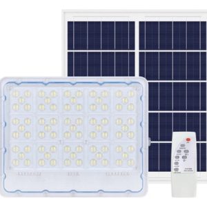 Lámpara Solar Led 400w Con Panel Y Control Remoto Blanco