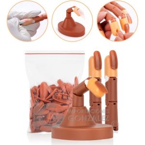 Kit Dedos De Práctica Articulados Para Uñas Acrílico Y Gel