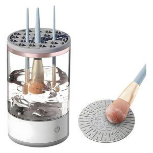 Limpiador Brochas Maquillaje Usb Pinceles Electrico Portatil Color Gris