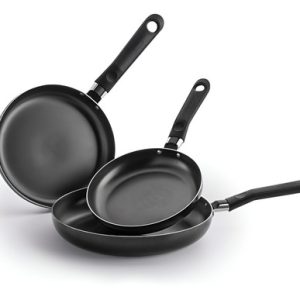 Juego De 3 Sartenes Universal Antiadherentes L39600 Color Negro