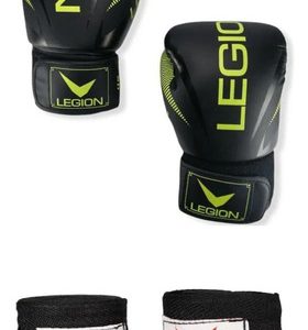 Guantes Boxeo Kick Boxing Legion + Vendas + Protector Bucal