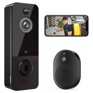 Video Portero Wifi Audio Doble Camara 1080p Intercomunicador Gris