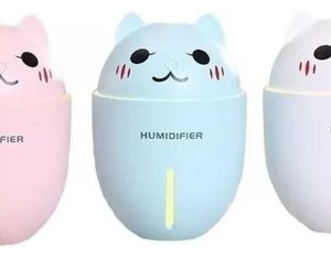 Humificador De Gato 3 En 1 Lampara Led Difusor De Aromas Blanco