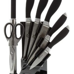Juego De Cuchillos 8 Piezas En Acero Con Soporte