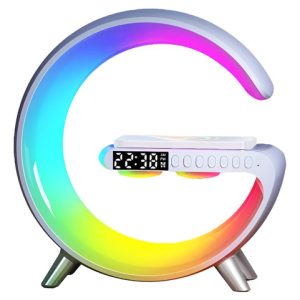 Lámpara Inteligente Despertador Cargador Inalambrico Blanco Blanco