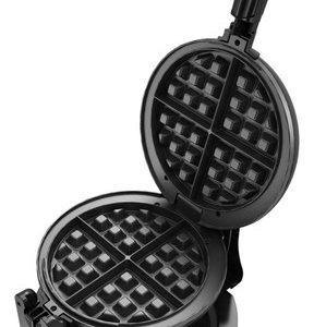 Waflera Black + Decker Estilo Belga Giratoria Antiadherente  Negro