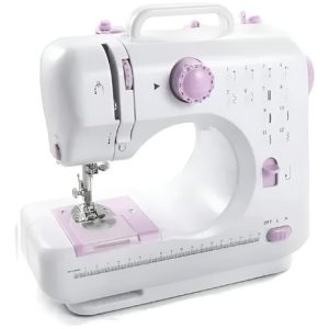 Máquina Coser Portatil Mini Luz Led Sewing Machine Sm-505a Rosa