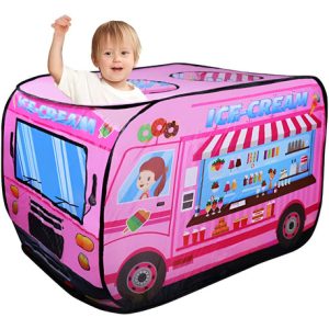 Camión Tienda Helados Infantil Carpa Portátil Plegable Niños Coral Claro