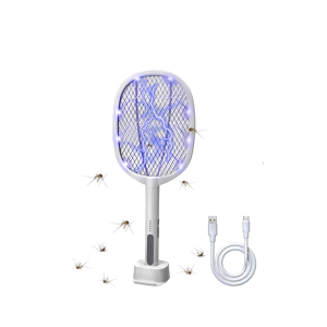 Raqueta Mata Mosquitos Led Base Color Blanco