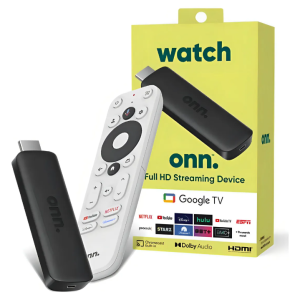 Streaming Stick Onn 2K Full HD con Google TV y Control de Voz Negro