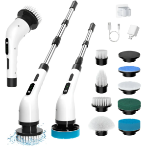 Depurador Cepillo Electrico Giratorio Para Limpieza 9 En 1 Intercambiable