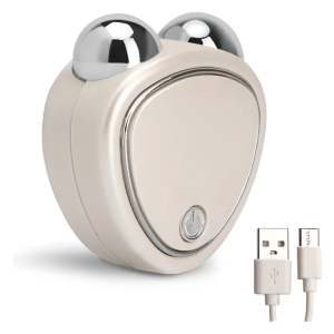 Masajeador Facial Portátil En Forma De Corazón Con Ondas De Choque Eléctrico, Lifting Instantáneo, Reafirma La Piel Y Estimula La Circulación