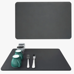 Tapete Secado Rapido Super Absorbente Cocina 30x40cm Color Negro