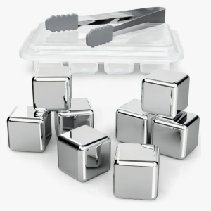 Cubos Hielo Set X8 Reutilizable Bebidas Licor Acero Inoxidable
