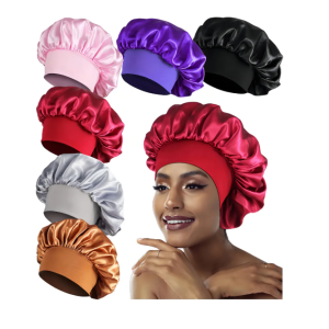 Nana Gorro De Satín Para Dormir Y Proteger El Cabello Doble Capa
